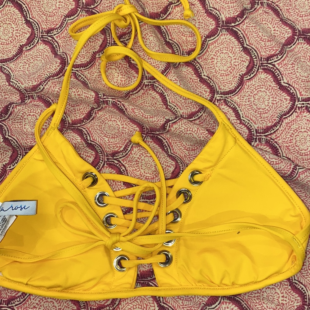 Isabella rose S gold lace up triangle bikini top small - Picture 4 of 5